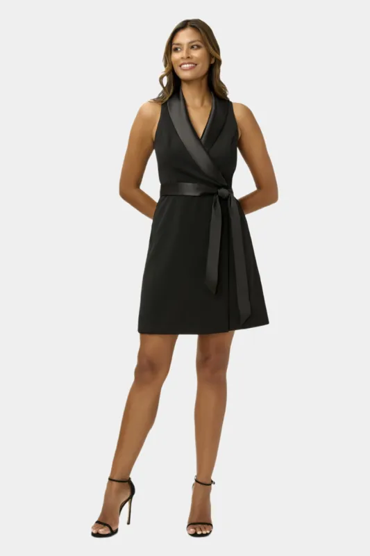Crepe Tuxedo Wrap Dress sold by Lord & Taylor