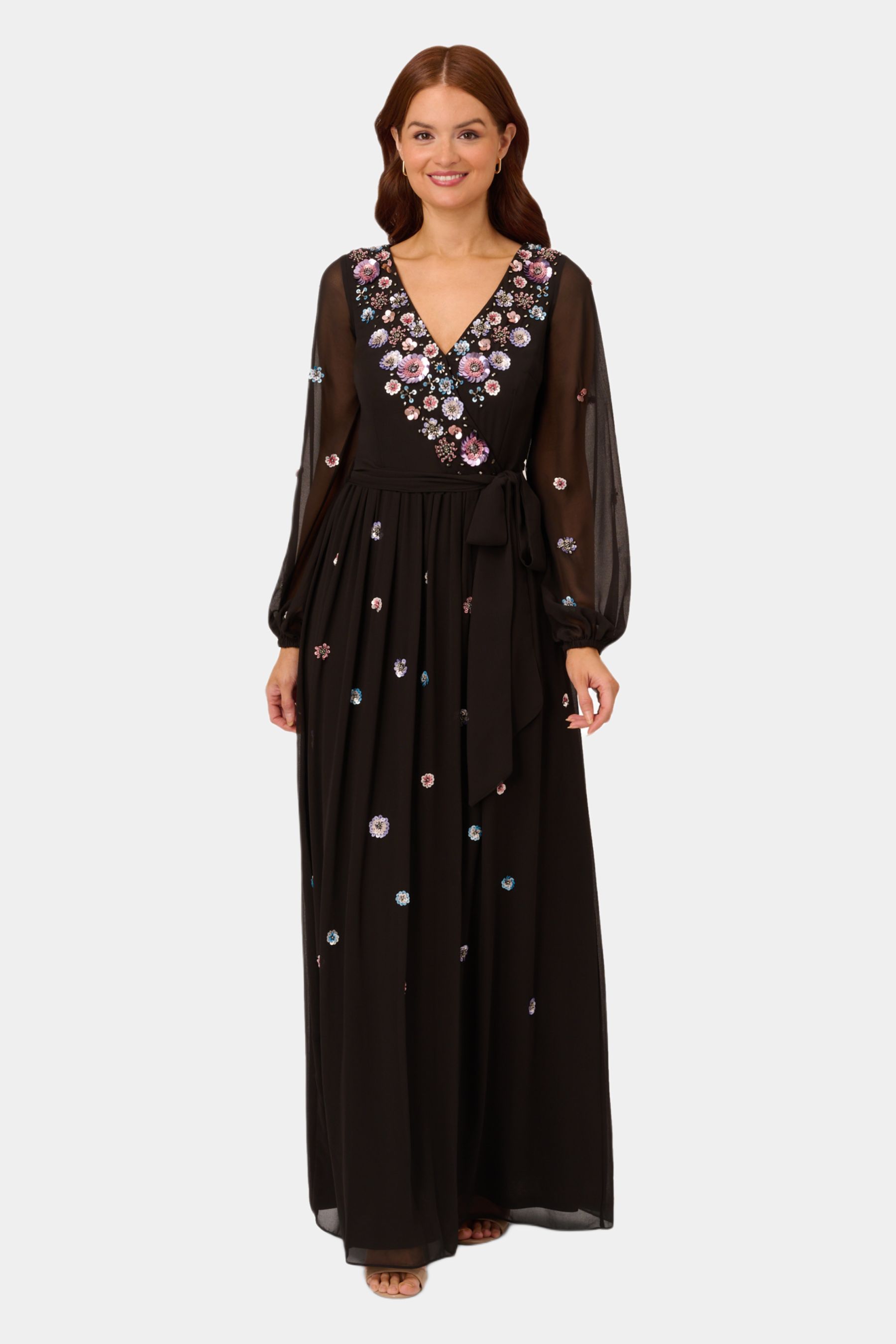 Beaded Long Sleeve Gown sold by Lord & Taylor