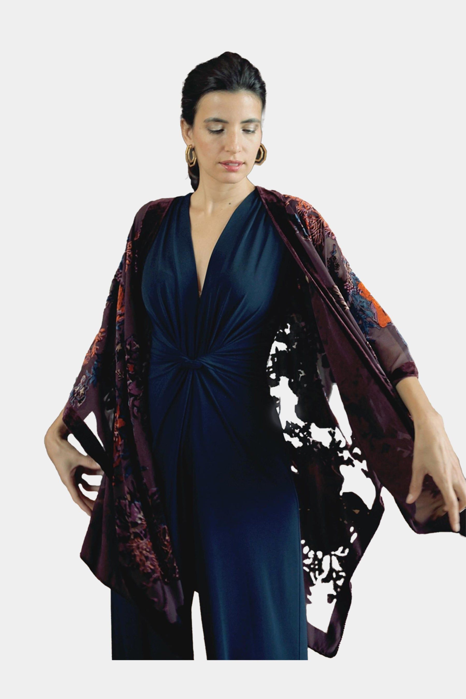 Ione Velvet Burnout Kimono sold by Lord & Taylor product image thumbnail 5
