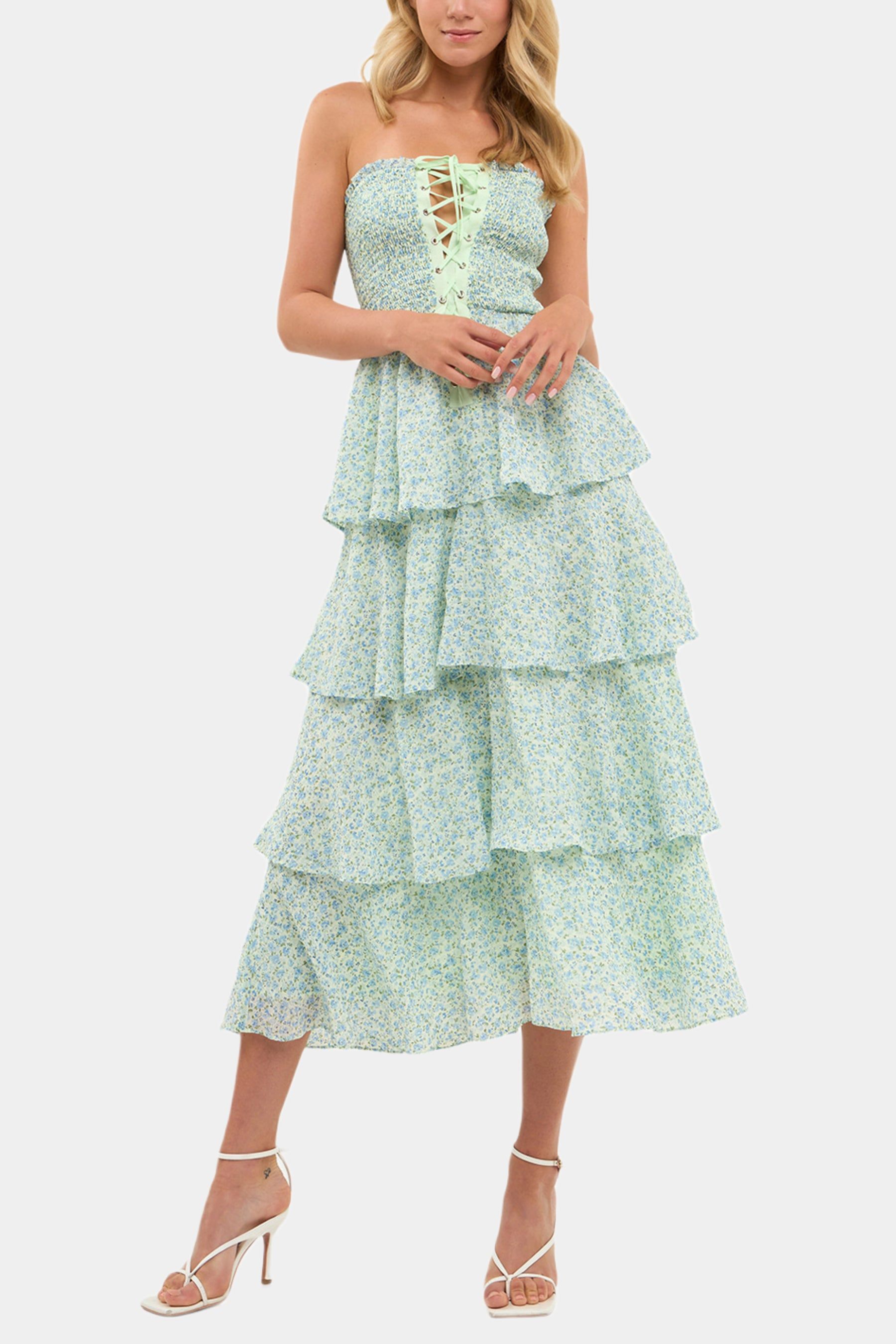 Floral Smocked Tiered Maxi Dress sold by Lord & Taylor