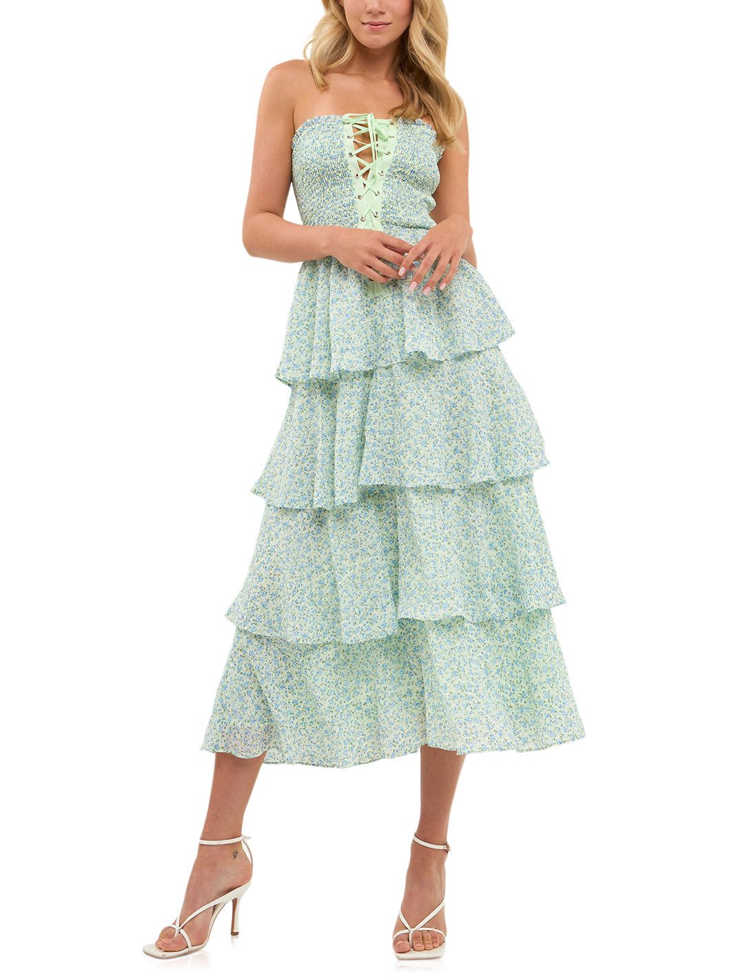 Floral Smocked Tiered Maxi Dress sold by Lord & Taylor product image thumbnail 6