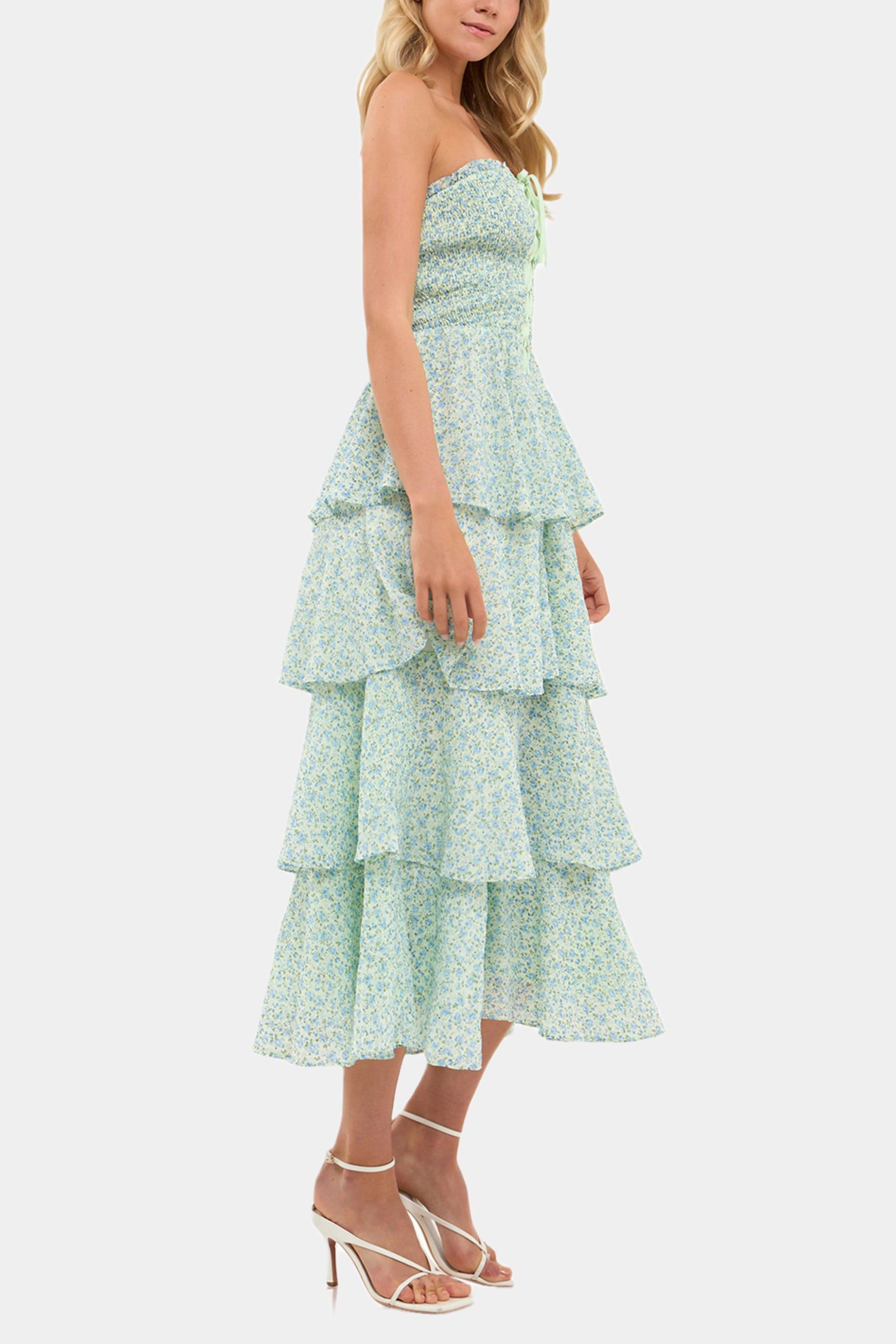 Floral Smocked Tiered Maxi Dress sold by Lord & Taylor product image thumbnail 3