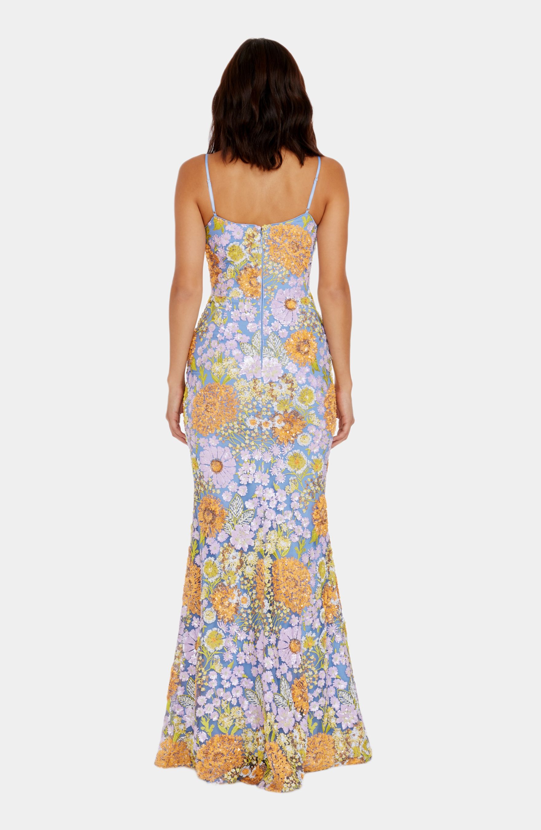 Giovanna Sleeveless V Neck Mermaid Gown sold by Lord & Taylor product image thumbnail 4