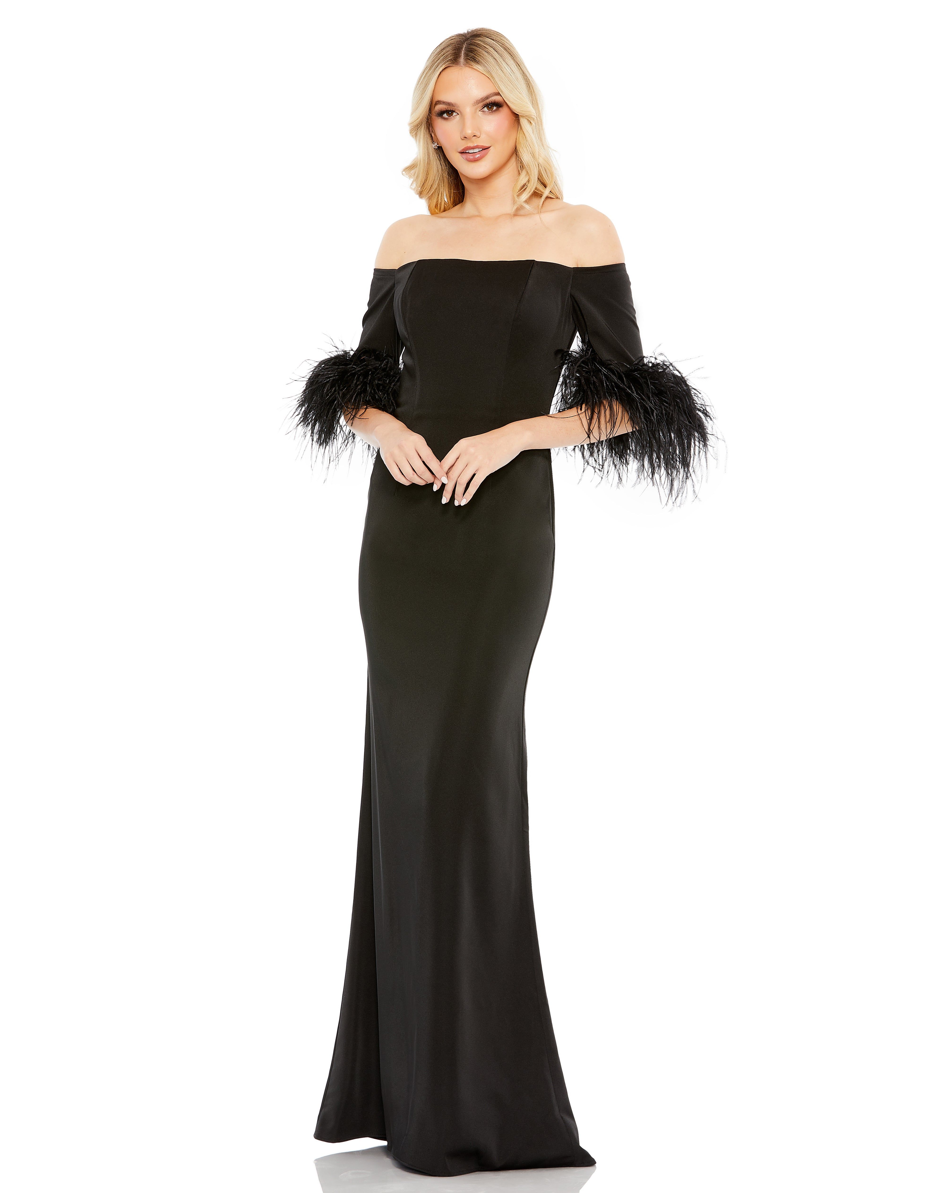 Off The Shoulder Column Gown sold by Lord & Taylor product image thumbnail 4