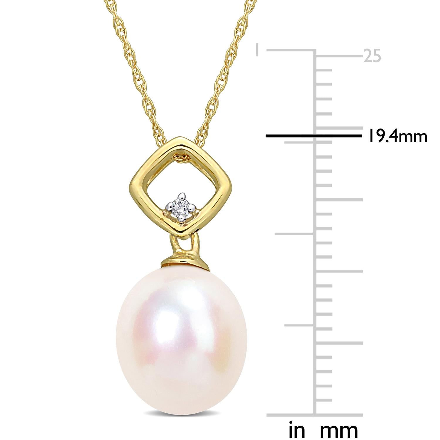 Cultured Freshwater Pearl and Diamond Necklace sold by Lord & Taylor product image thumbnail 2