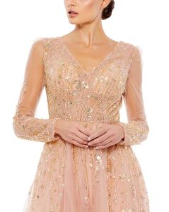 Long Sleeve A-Line Gown sold by Lord & Taylor