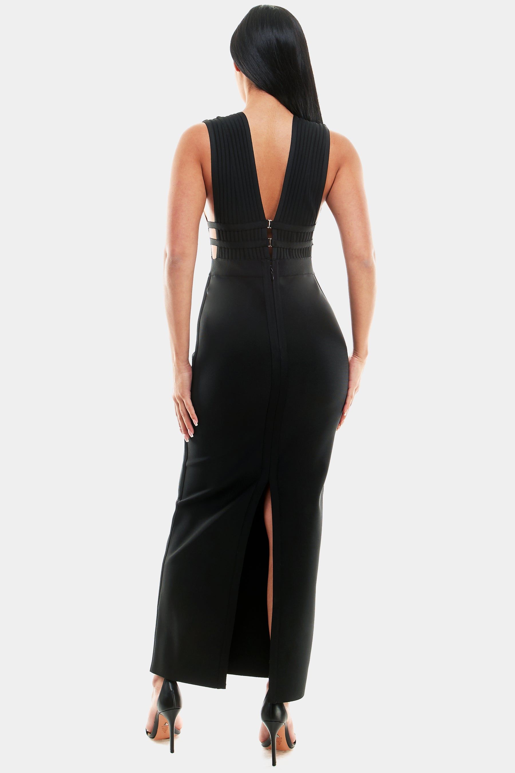 Plunge Neck Bandage Gown sold by Lord & Taylor product image thumbnail 3