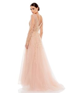 Long Sleeve A-Line Gown sold by Lord & Taylor