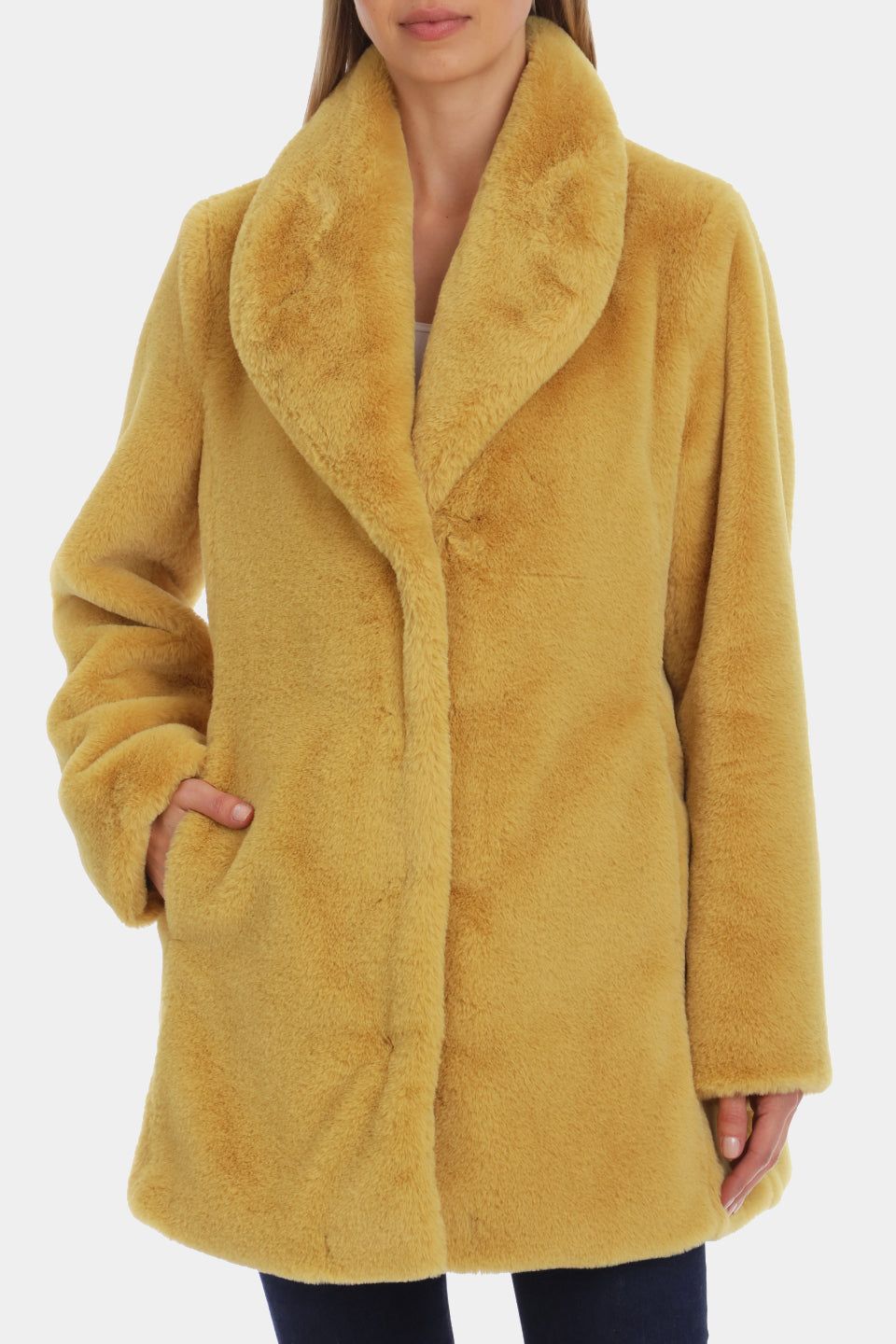 Faux Fur Shawl Collar Coat sold by Lord & Taylor product image thumbnail 2