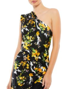 Floral Print Draped One Shoulder Midi Dress sold by Lord & Taylor