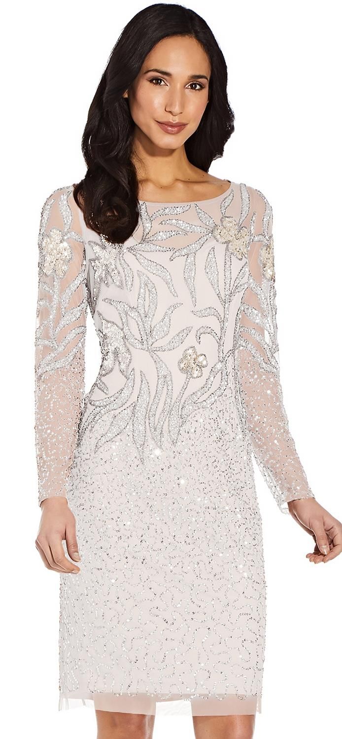 Long Sleeve Beaded Cocktail sold by Lord & Taylor