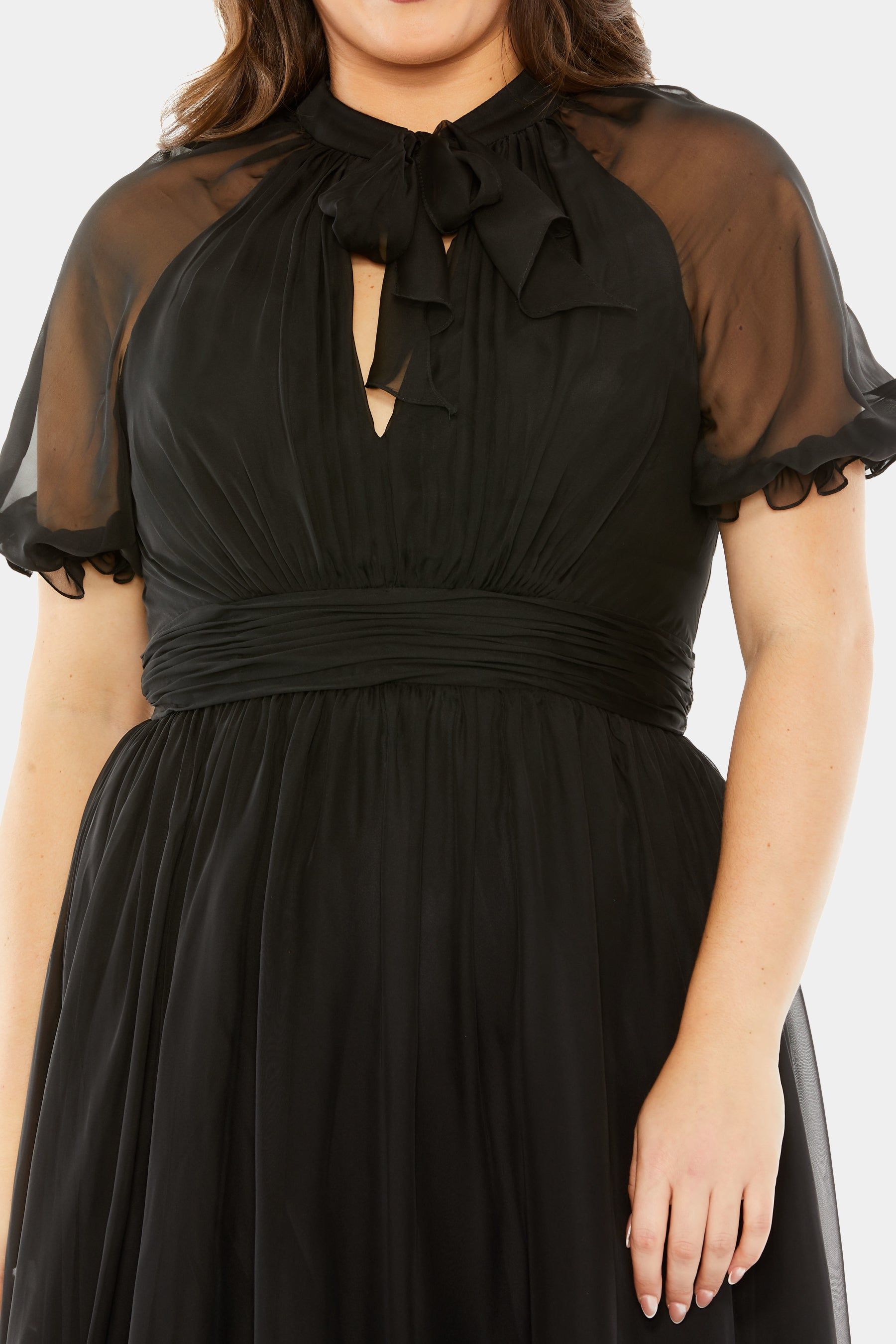 Sheer Puff Sleeve Gown sold by Lord & Taylor product image thumbnail 5