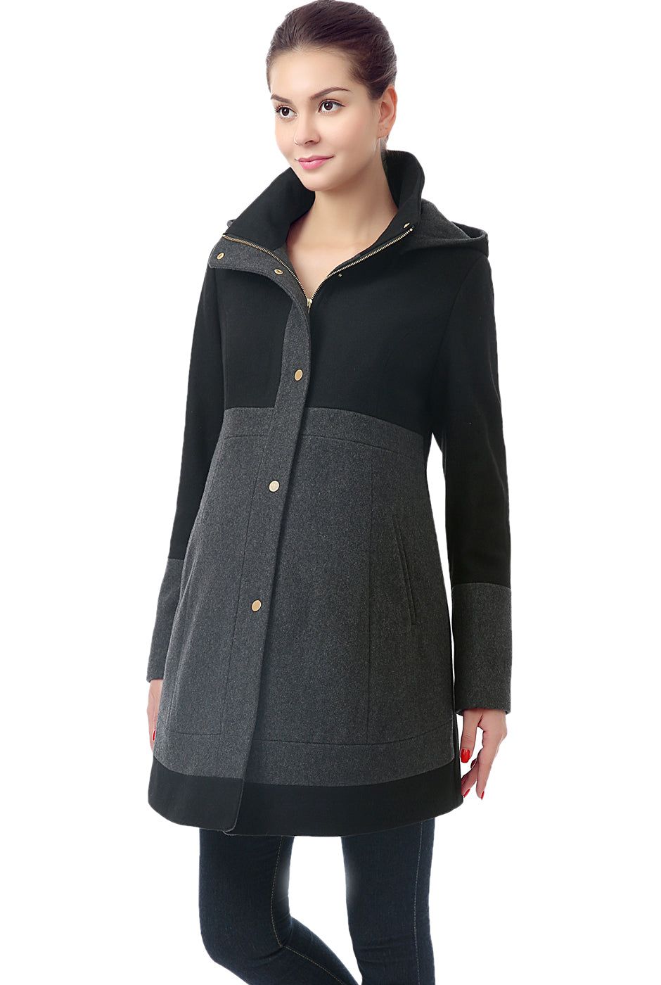 Tessa Wool Blend Colorblock Coat sold by Lord & Taylor product image thumbnail 4
