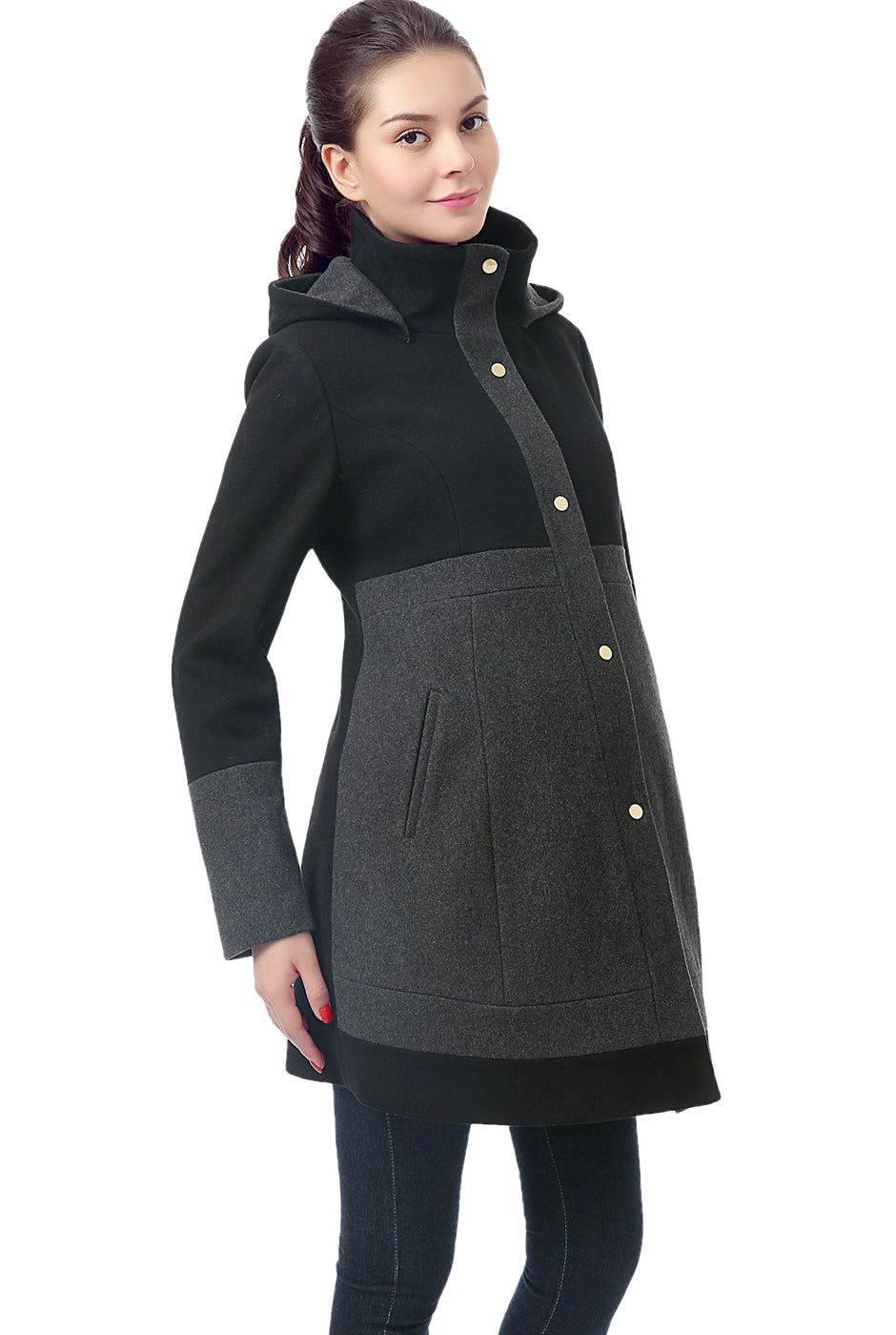 Tessa Wool Blend Colorblock Coat sold by Lord & Taylor product image thumbnail 2