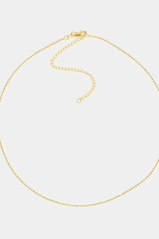 Diamond Cut Bead Choker Chain sold by Lord & Taylor