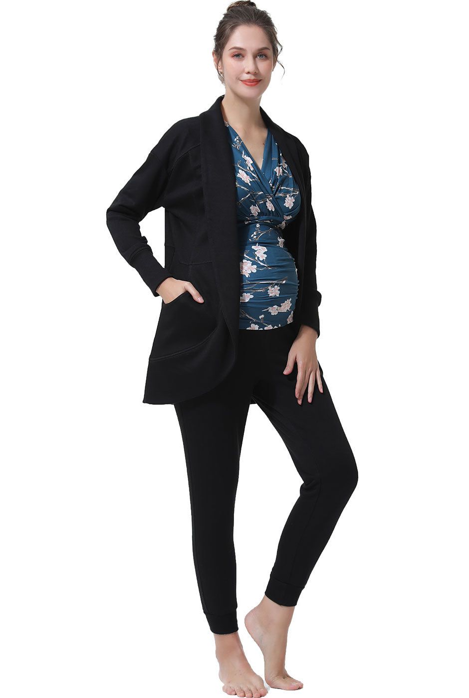 Josie Maternity/Nursing Lounge Top, Jogger Pants & Cardigan sold by Lord & Taylor product image thumbnail 3