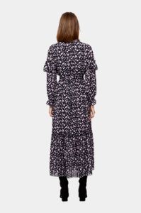 Tie Neck Ruffle Midi Dress sold by Lord & Taylor