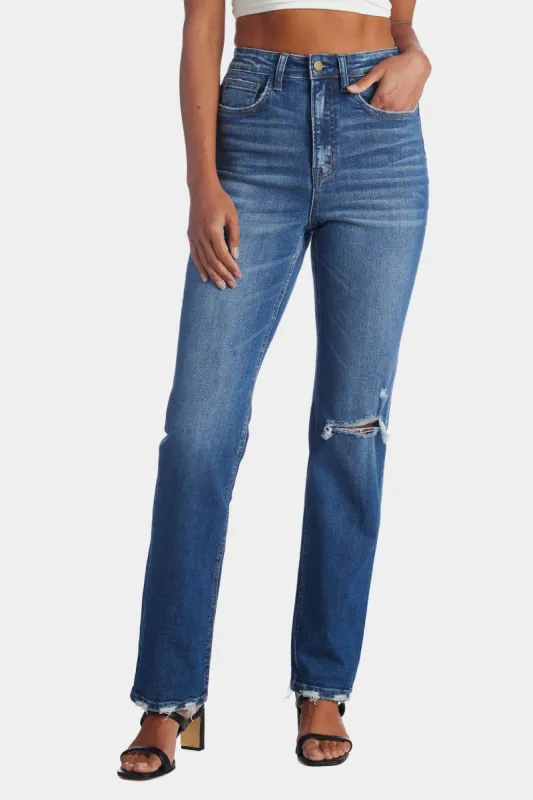 Super High Rise Straight Leg Jeans sold by Lord & Taylor
