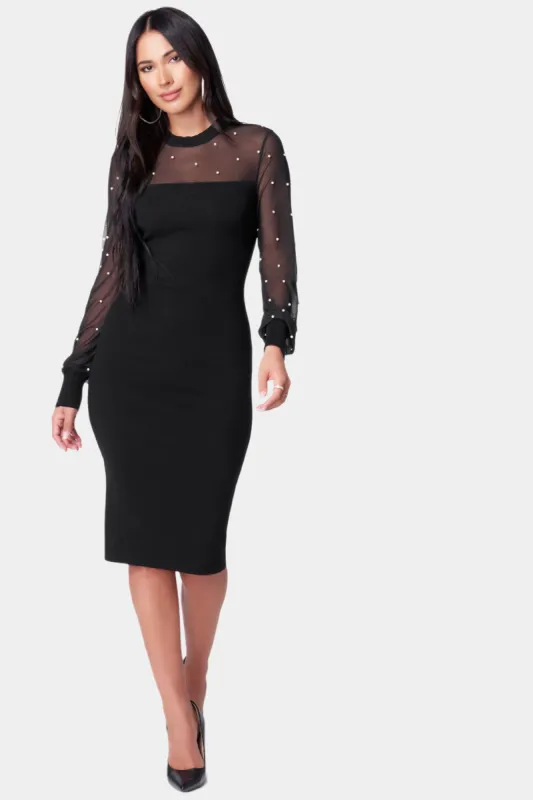 Pearl Mesh Sweater Dress sold by Lord & Taylor
