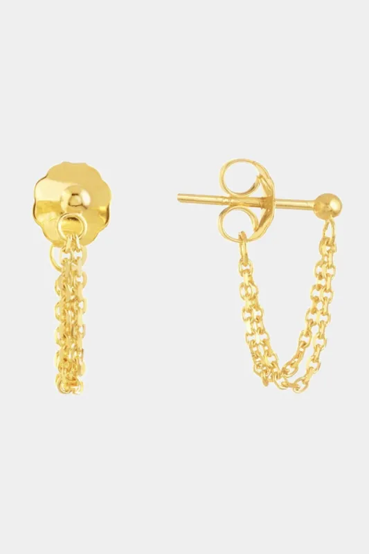 Double Chain Front-To-Back Earrings sold by Lord & Taylor