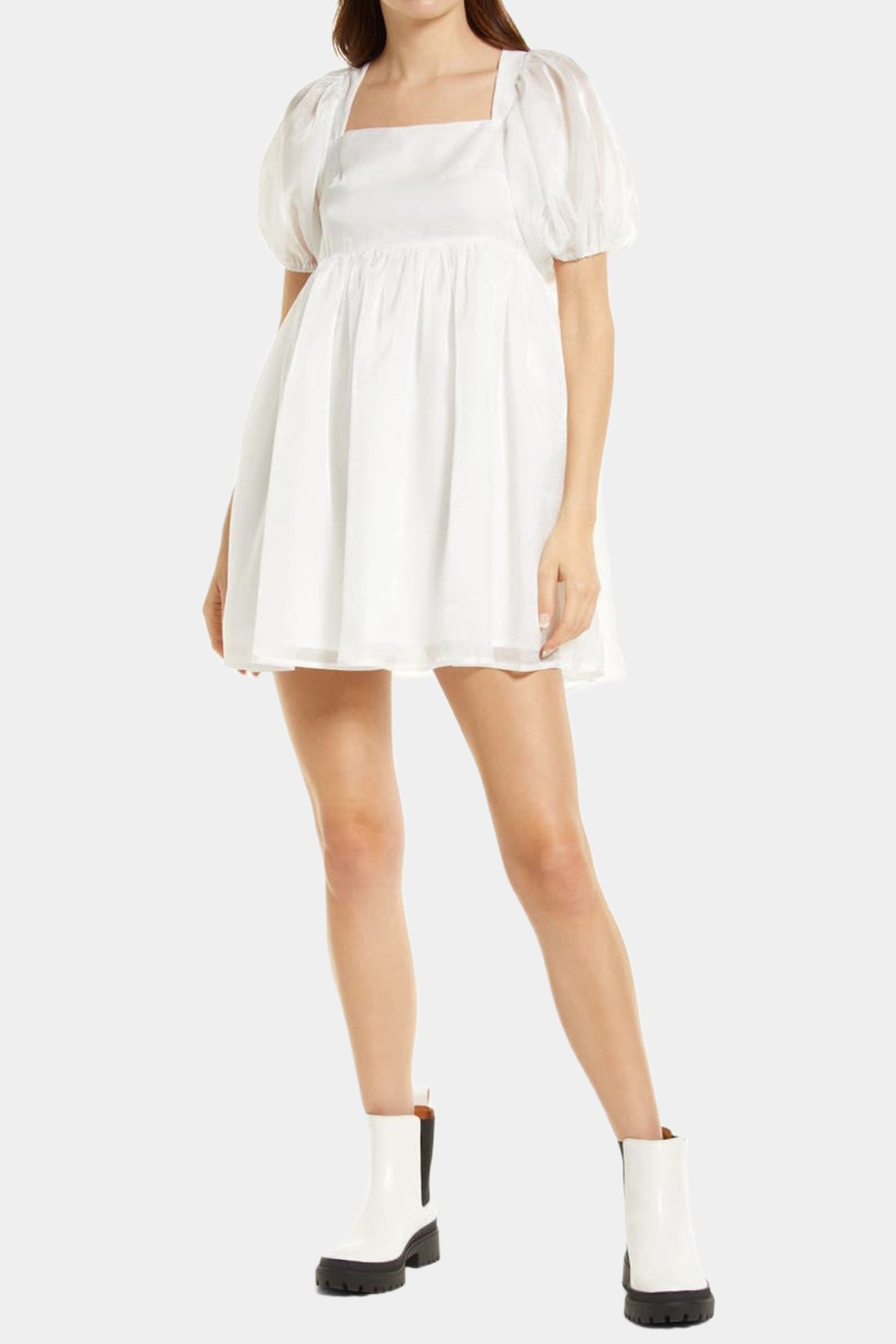 Paloma Puff Sleeve Baby Doll Mini Dress sold by Lord & Taylor product image thumbnail 4