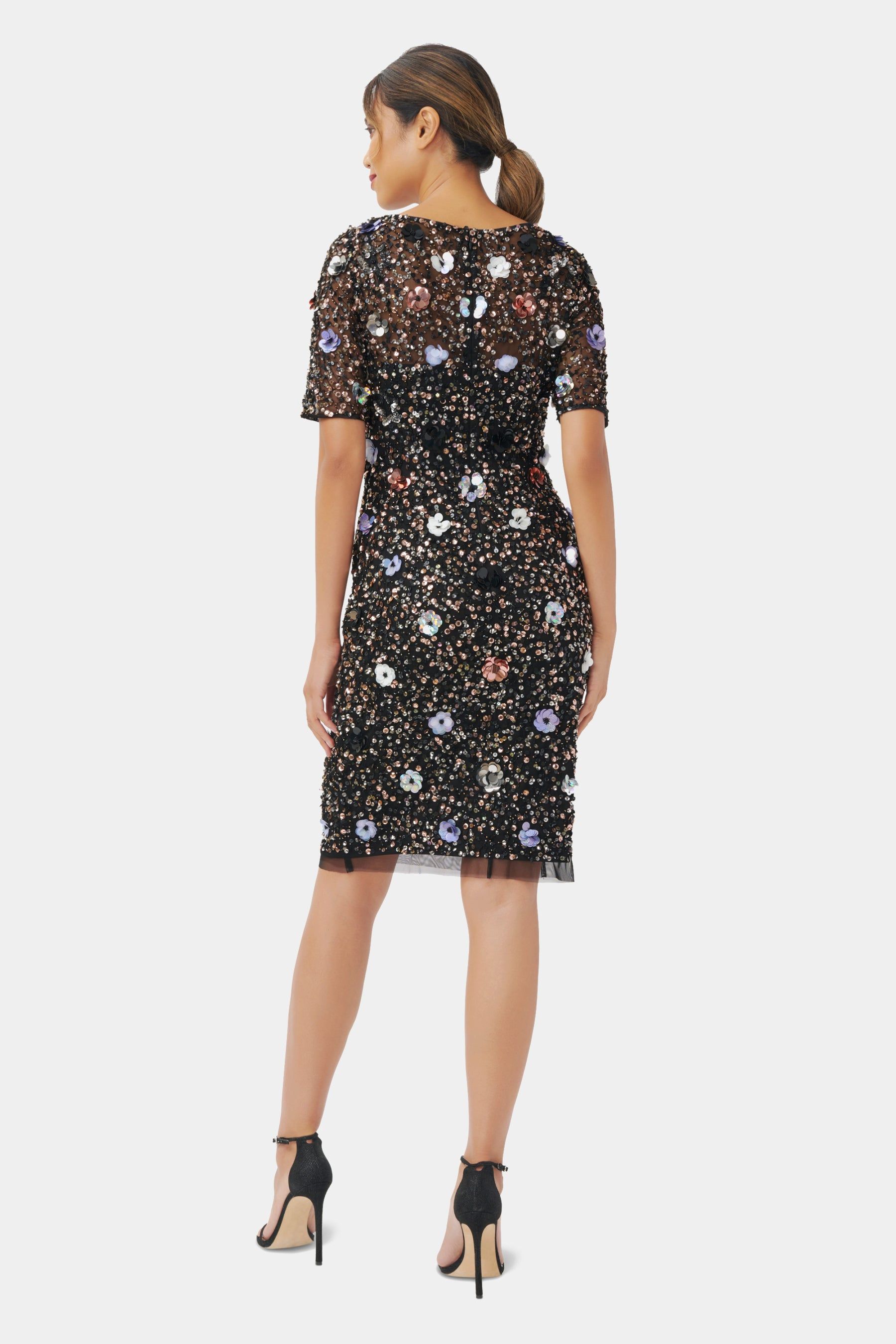 Beaded Mesh Sheath Dress sold by Lord & Taylor product image thumbnail 2