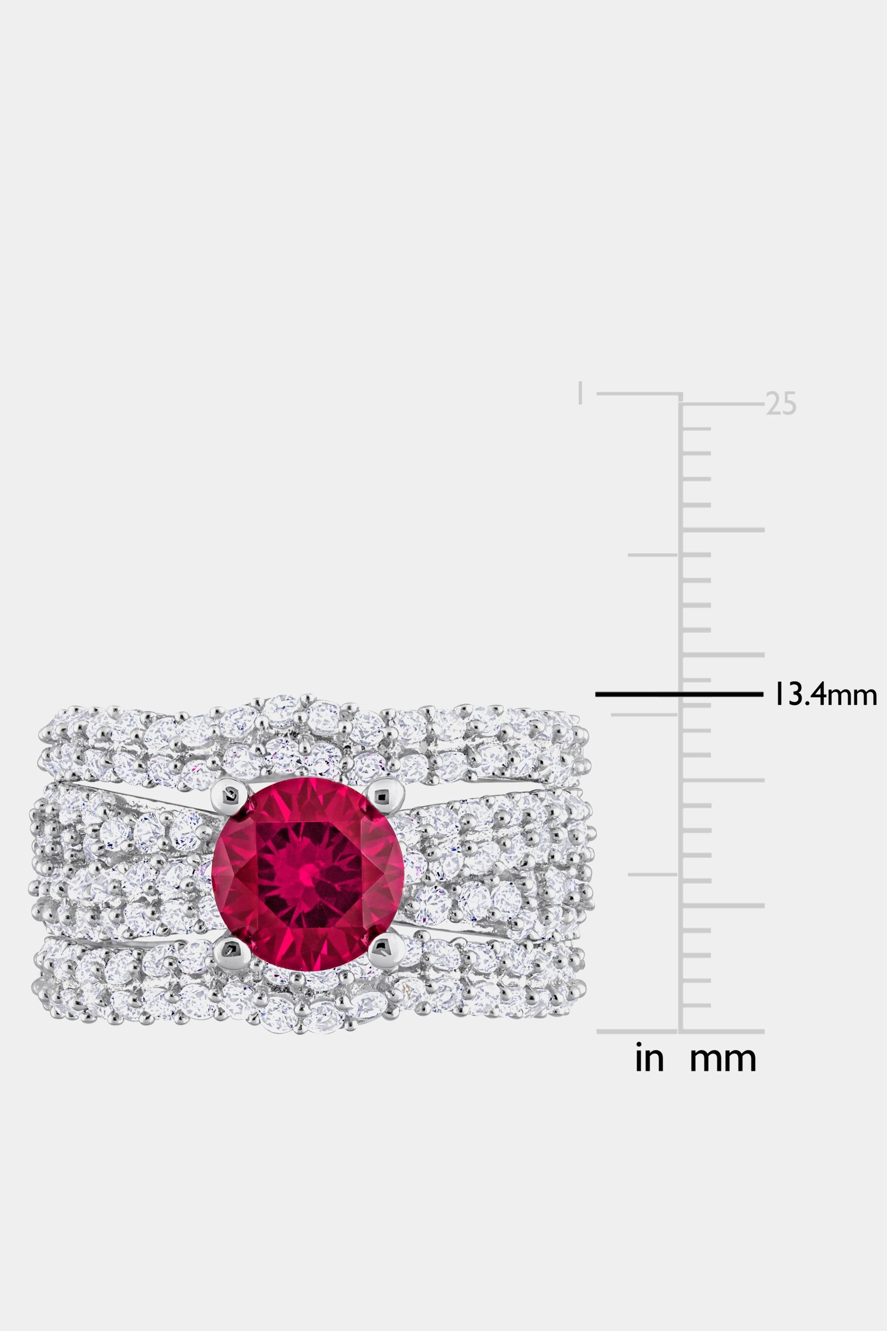 Created Ruby Created Sapphire 3-Piece Bridal Ring Set sold by Lord & Taylor product image thumbnail 4