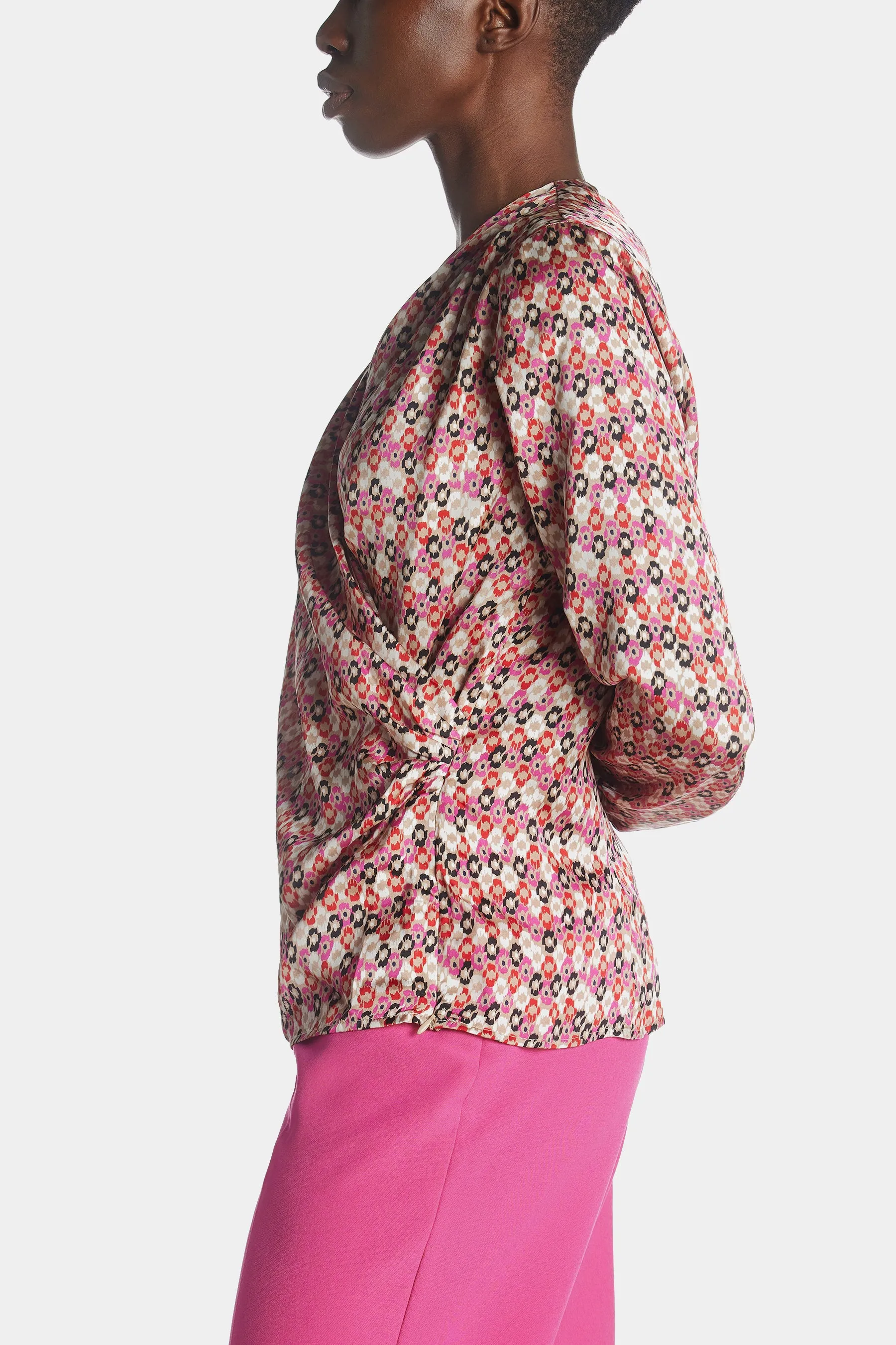 Long Sleeve Faux Wrap Draped Blouse sold by Lord & Taylor product image thumbnail 2