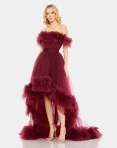 Tulle High-Low Off the Shoulder Gown sold by Lord & Taylor