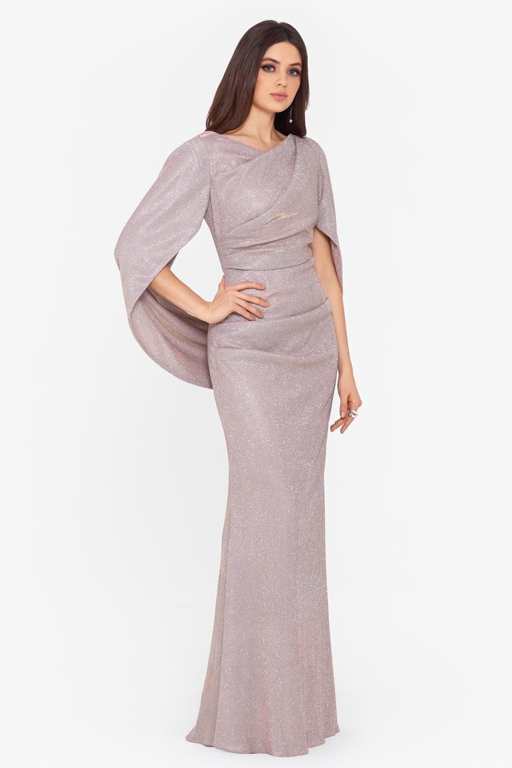 Glitter Knit Drape Back Gown sold by Lord & Taylor product image thumbnail 2