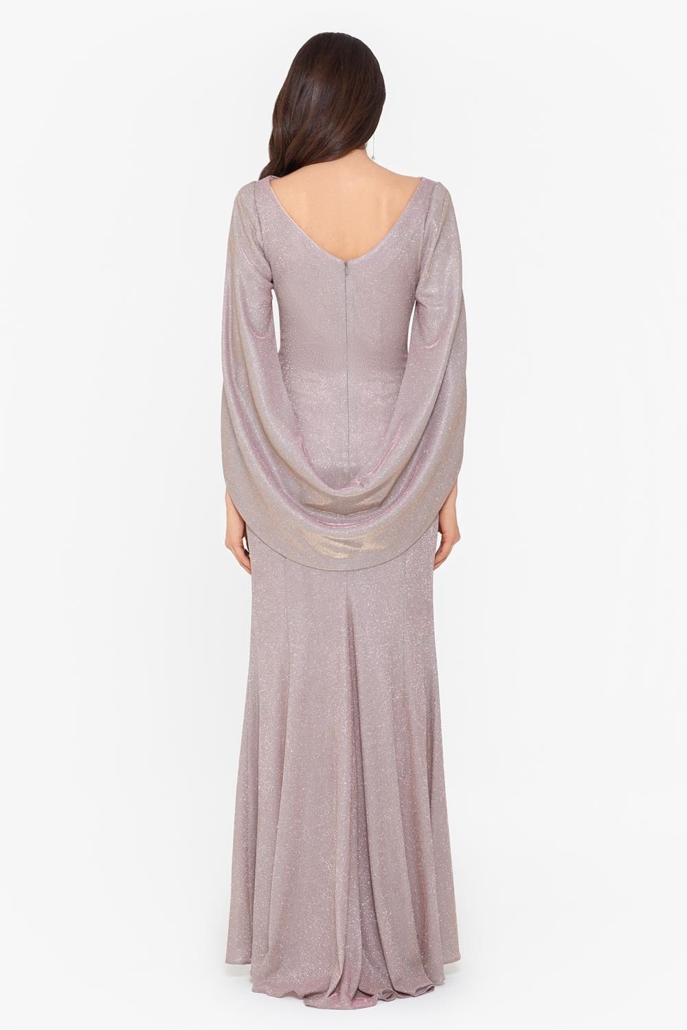 Glitter Knit Drape Back Gown sold by Lord & Taylor product image thumbnail 3