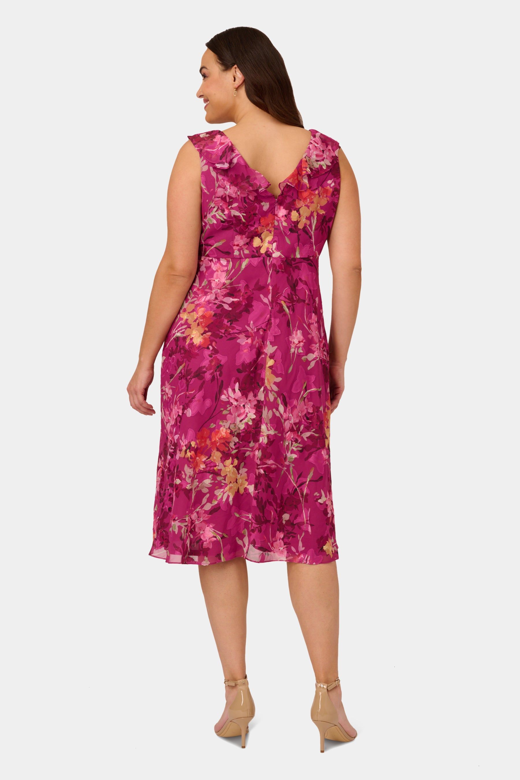 Ruffle Neckline Bias Dress sold by Lord & Taylor product image thumbnail 2