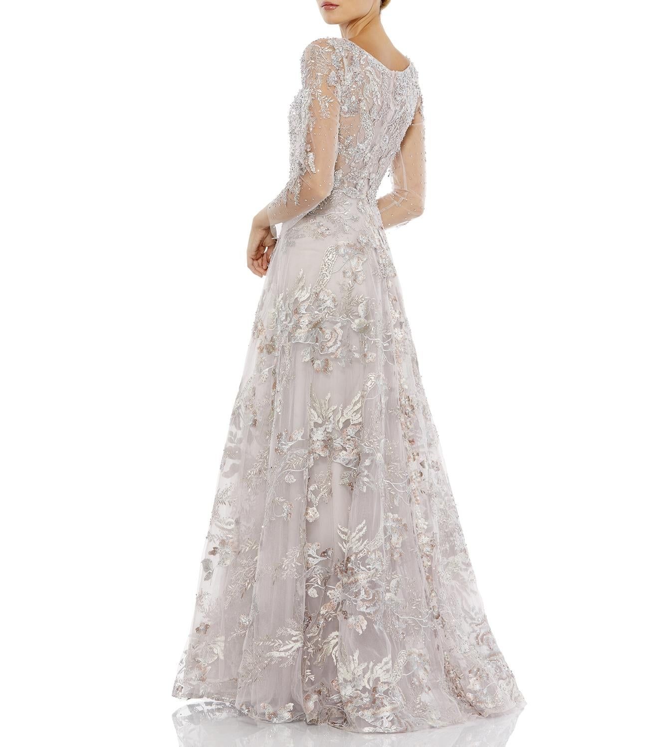 Long Sleeve A-Line Gown sold by Lord & Taylor product image thumbnail 2