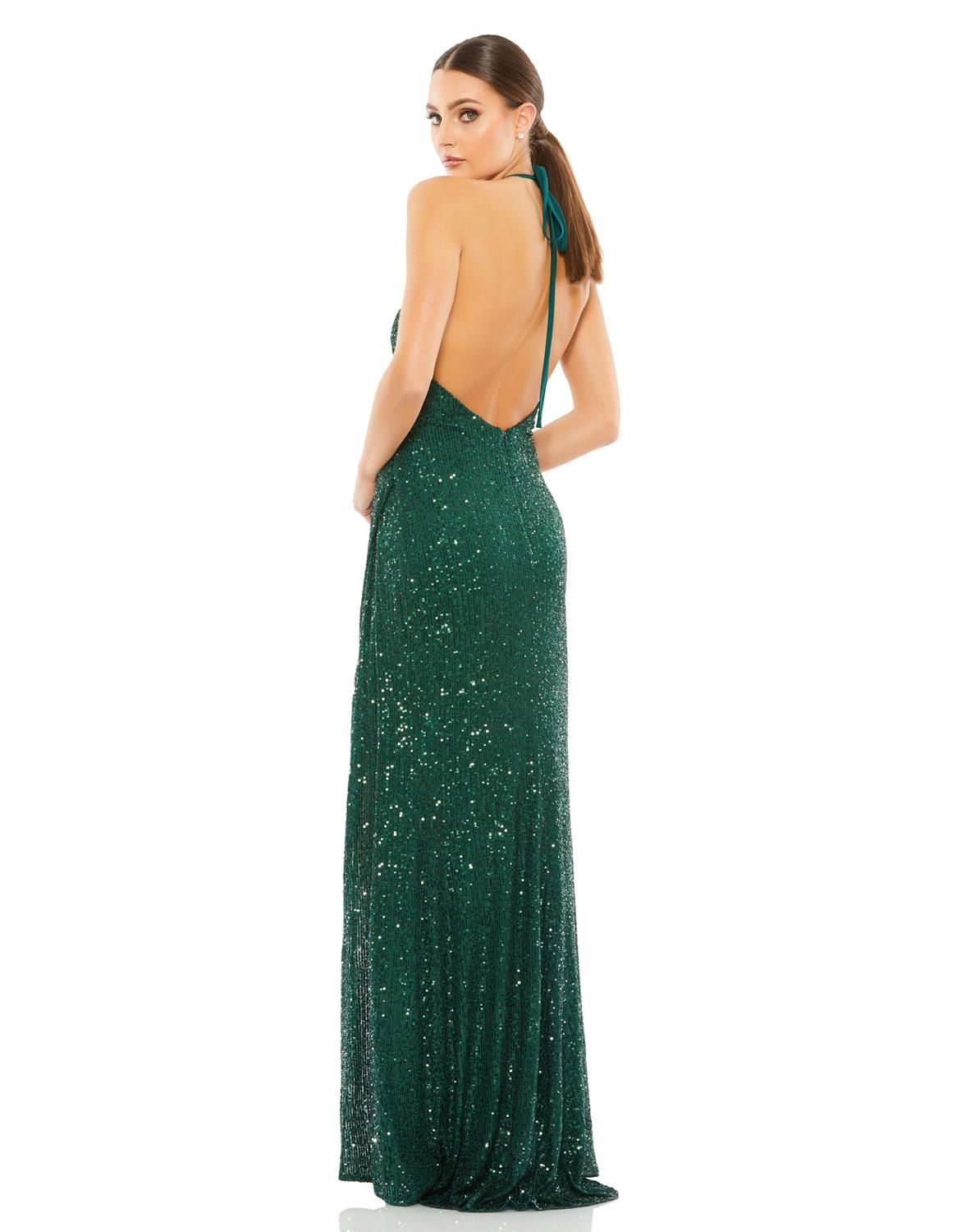 Sequined Halter Neck Gown sold by Lord & Taylor product image thumbnail 3