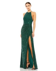 Sequined Halter Neck Gown sold by Lord & Taylor