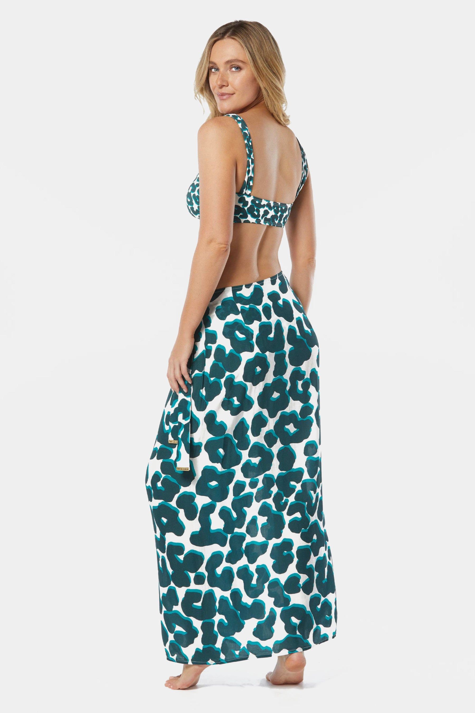 Seaside Leopard Wrap Maxi Skirt Cover Up sold by Lord & Taylor product image thumbnail 2