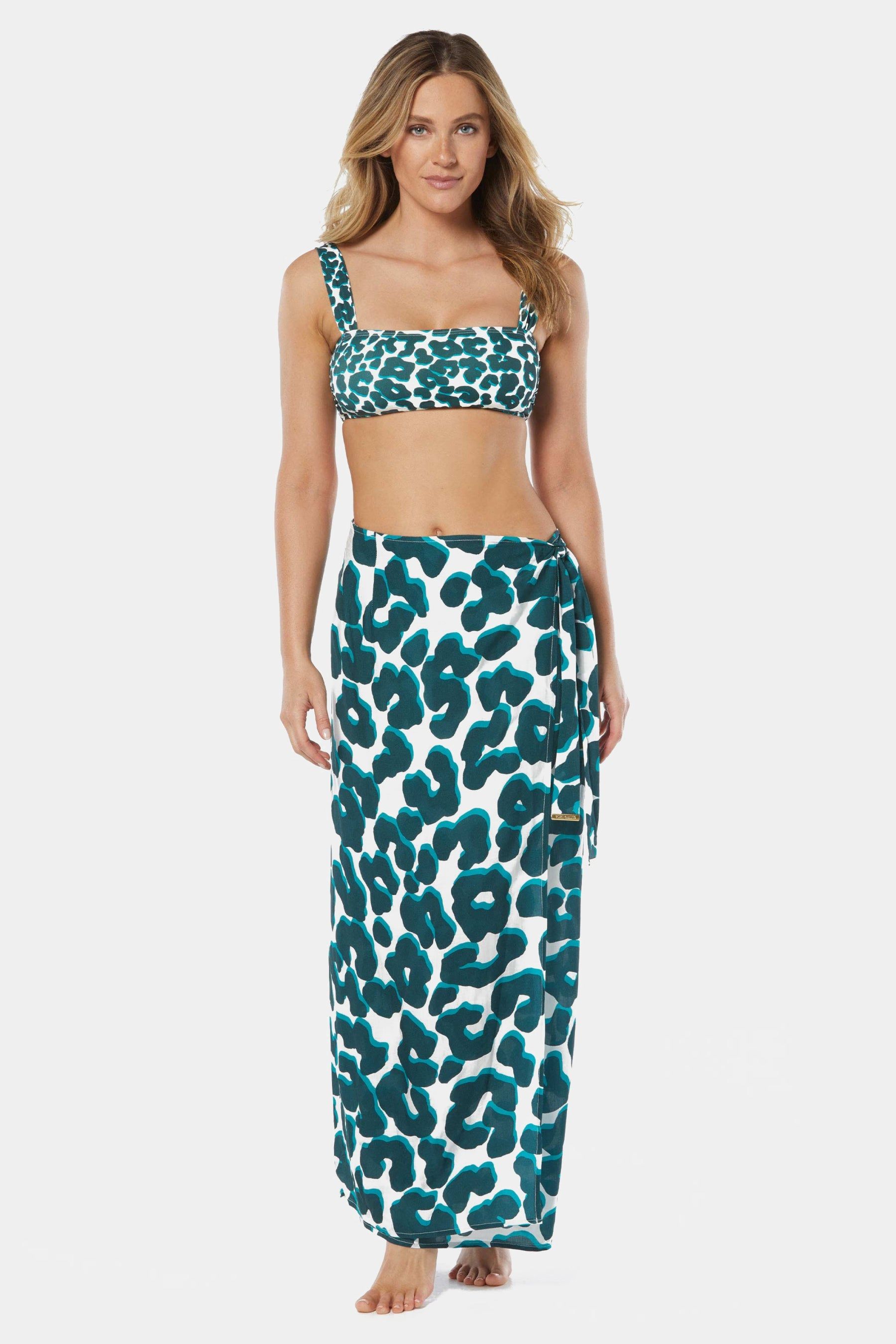 Seaside Leopard Wrap Maxi Skirt Cover Up sold by Lord & Taylor