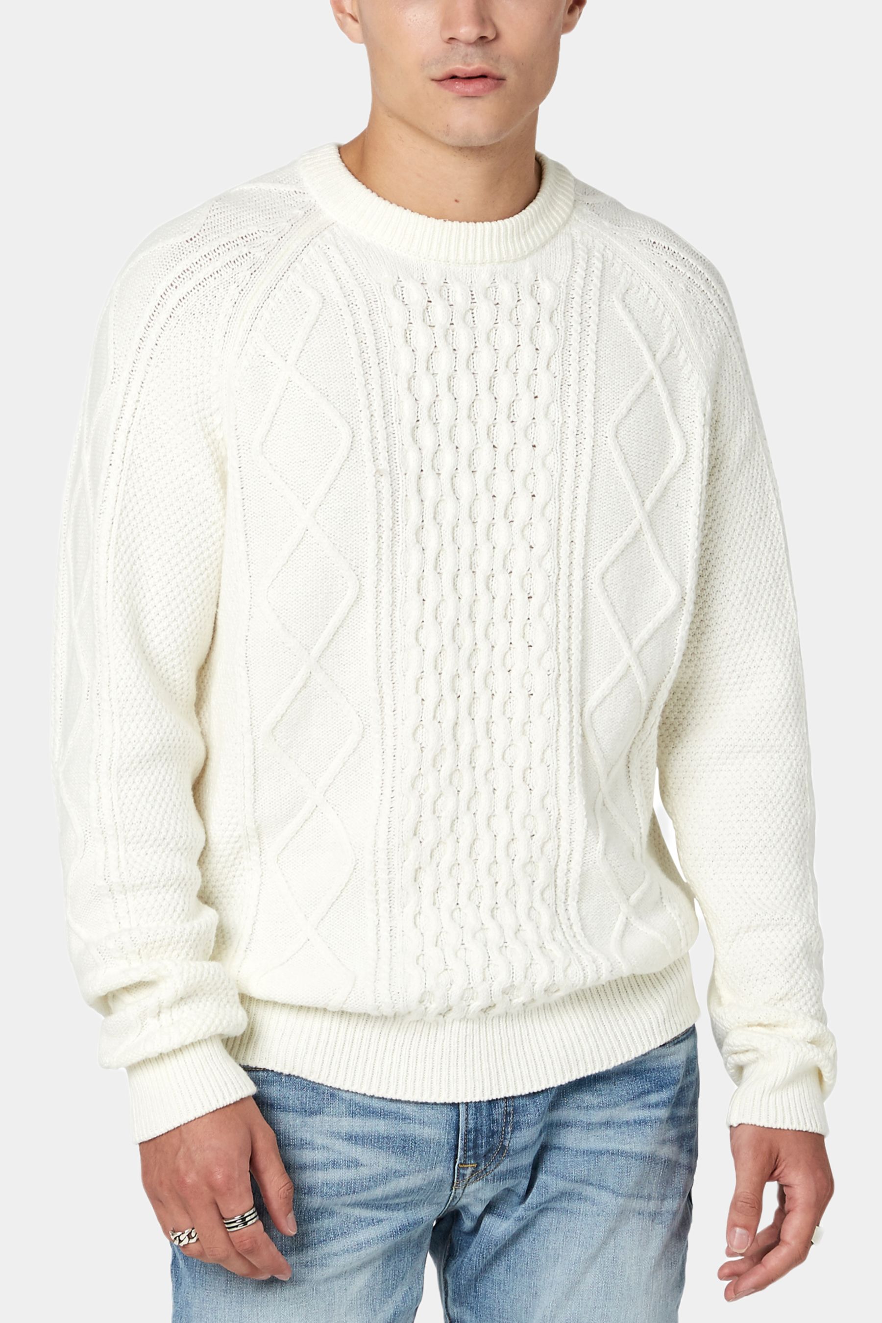 Cable Knit Wiloss Fisherman's Sweater sold by Lord & Taylor product image thumbnail 5