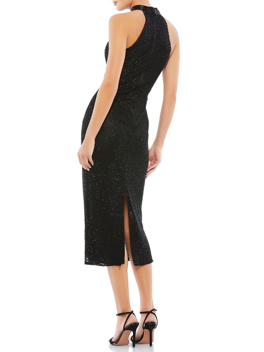 Lattice Bead Halter Midi Dress sold by Lord & Taylor product image thumbnail 2