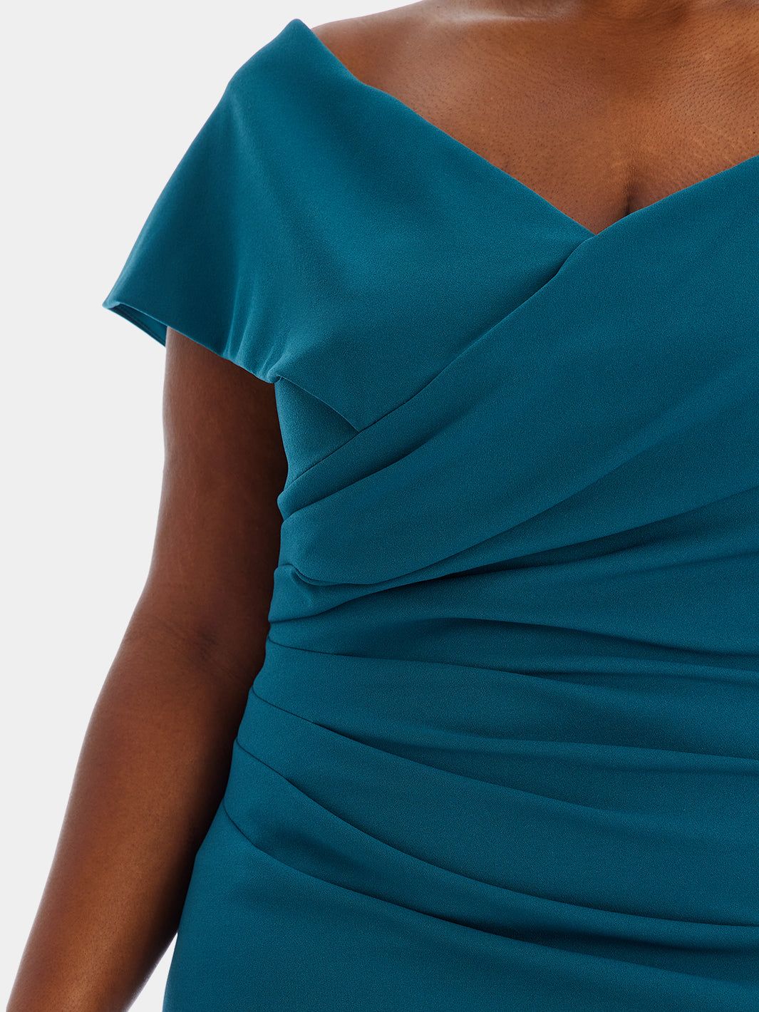 Long Off the Shoulder Cuff Wrap Crepe Gown sold by Lord & Taylor product image thumbnail 4