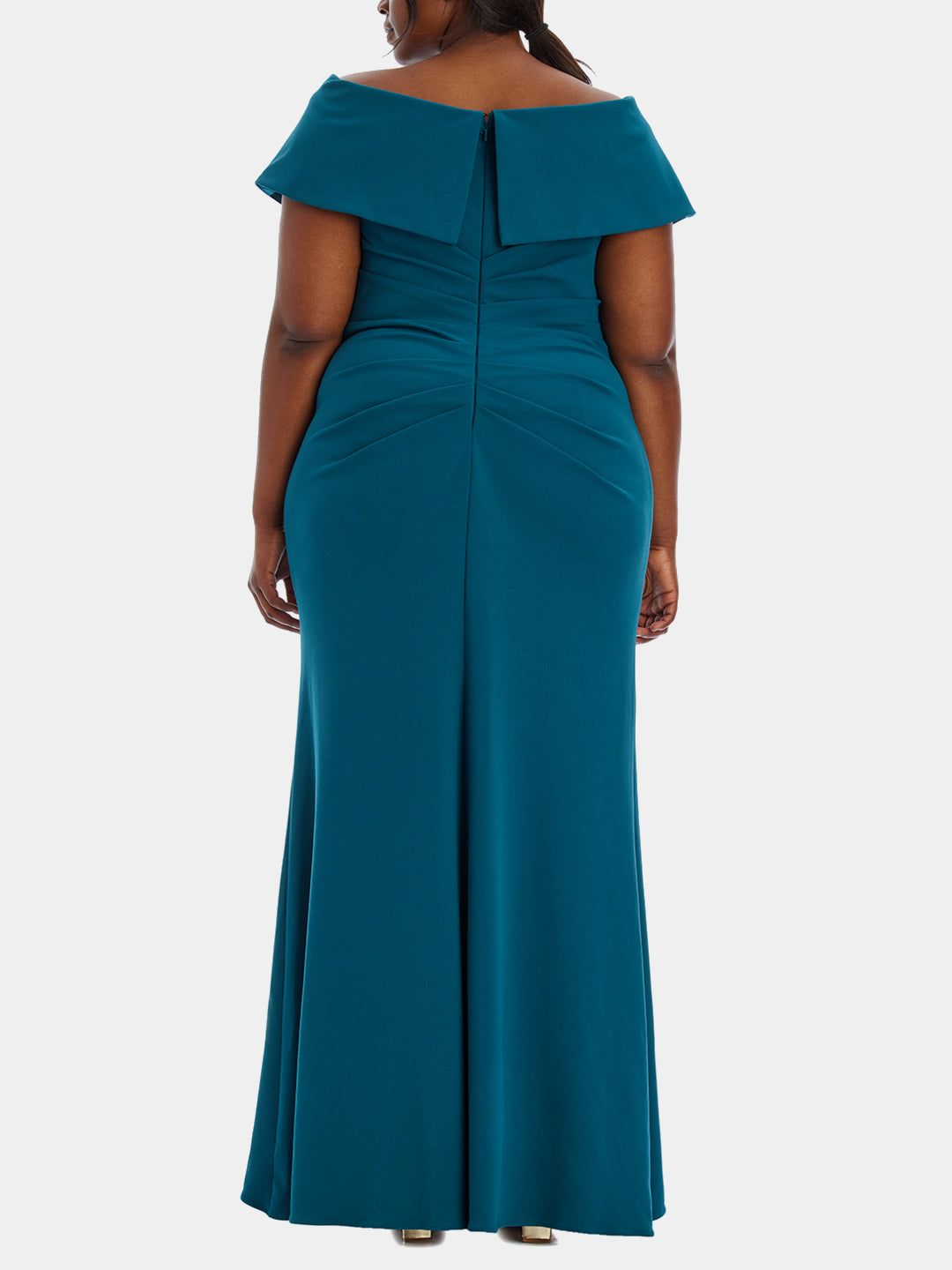 Long Off the Shoulder Cuff Wrap Crepe Gown sold by Lord & Taylor product image thumbnail 2