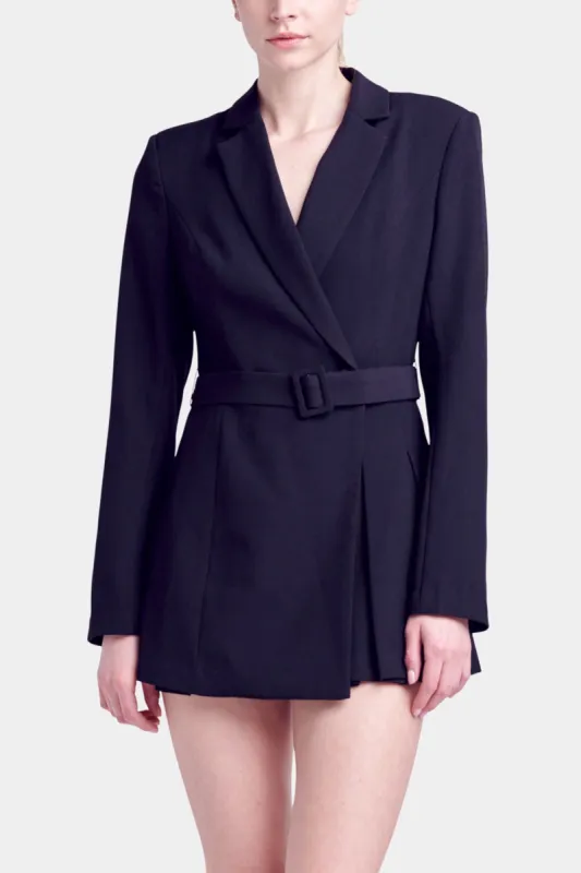 Back Pleated Blazer Romper sold by Lord & Taylor