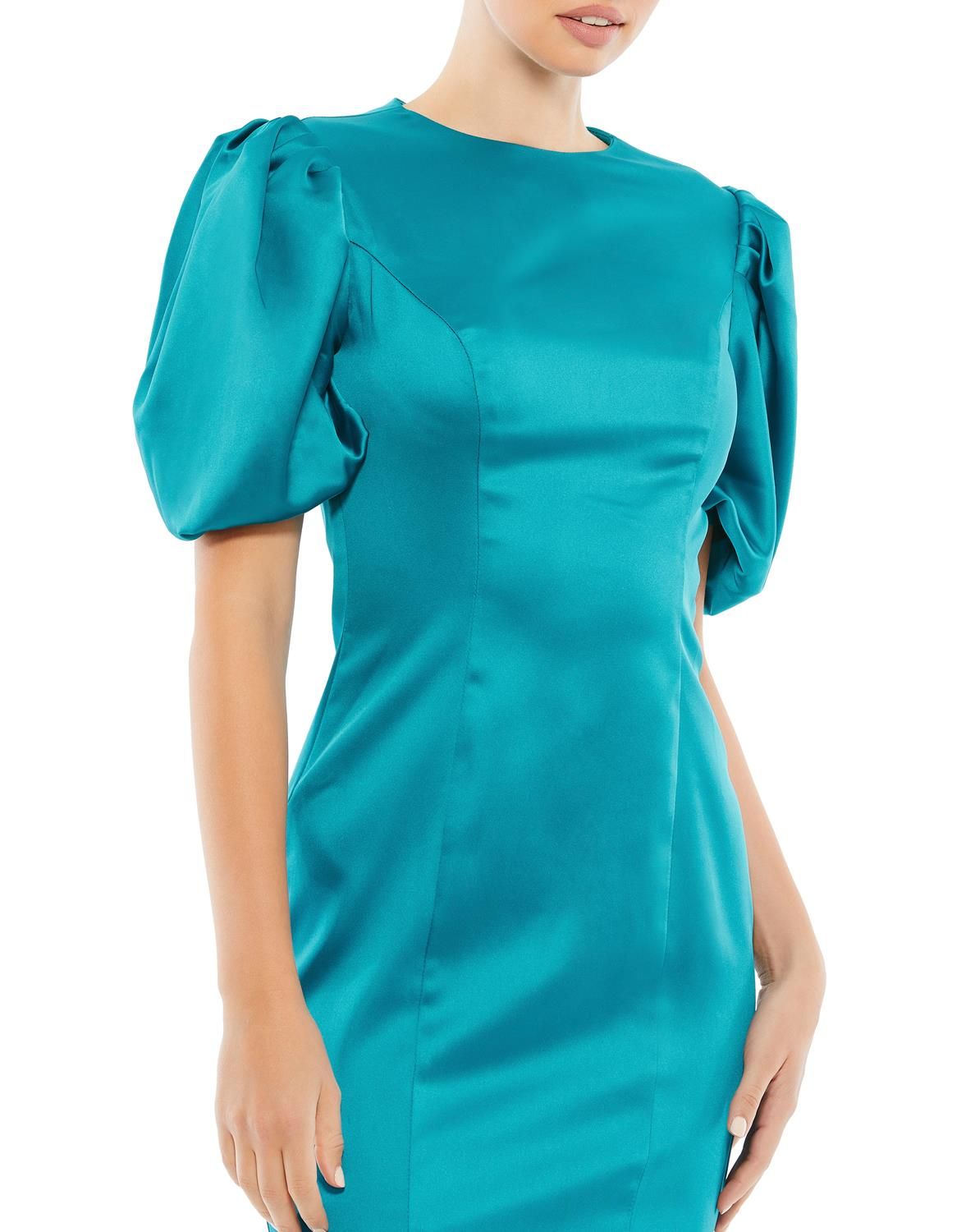 Satin Puff Sleeve Fitted Mini Dress sold by Lord & Taylor product image thumbnail 8