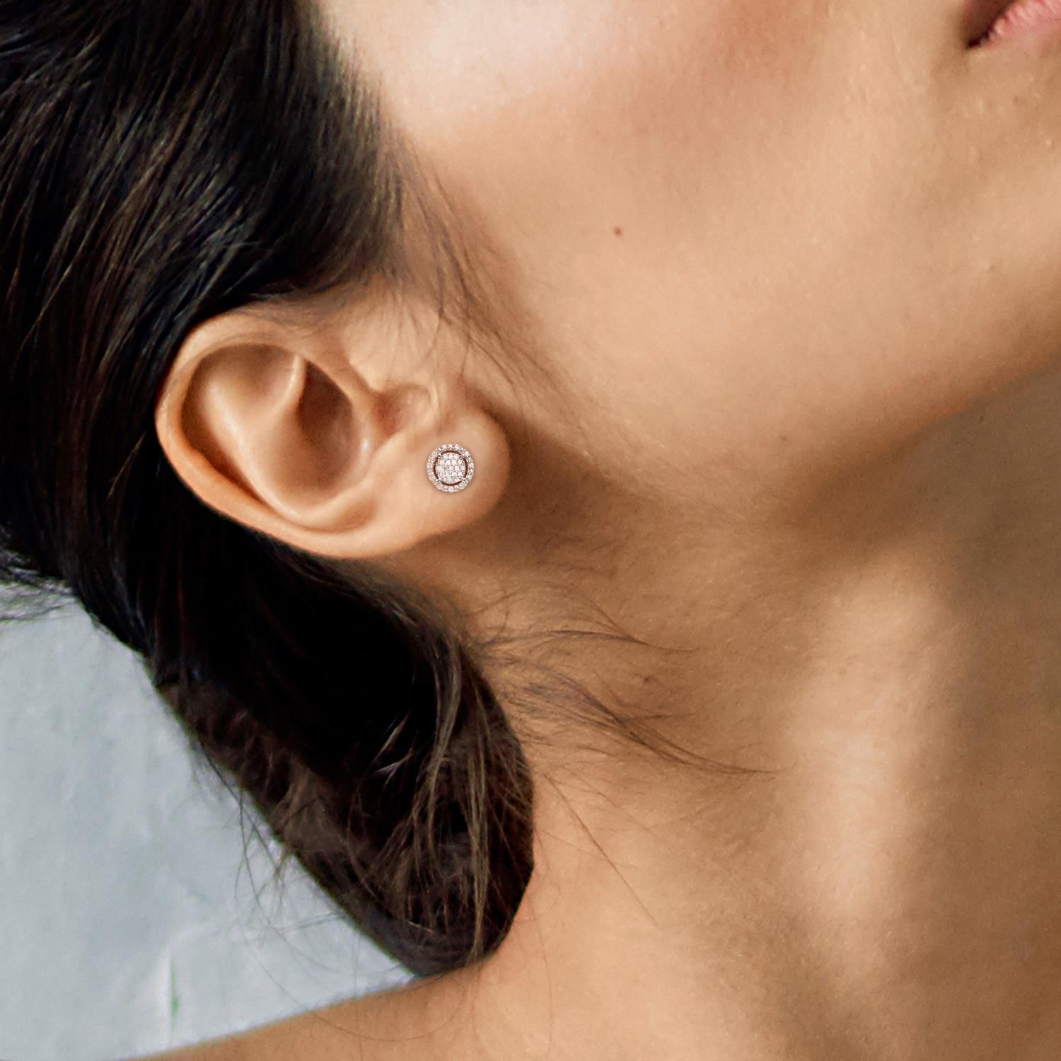 Diamond Cluster Halo Earrings sold by Lord & Taylor product image thumbnail 3