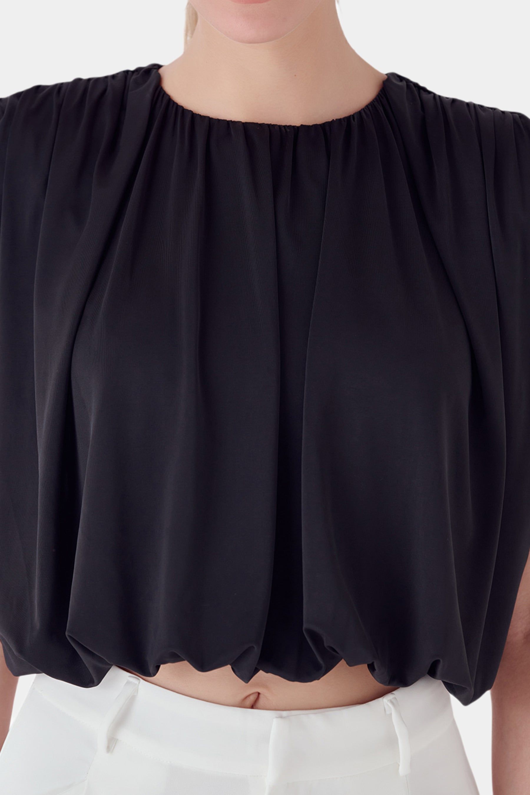 Shirred Shoulder Cropped Top sold by Lord & Taylor product image thumbnail 10