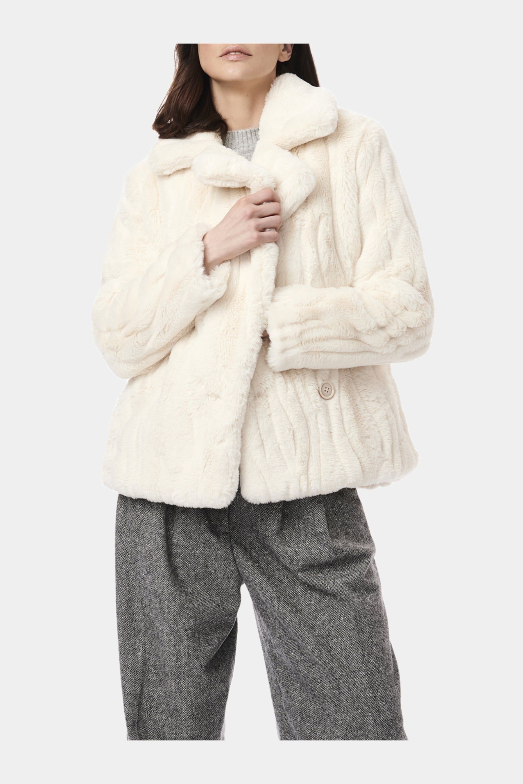 Grooved Faux Fur Blazer sold by Lord & Taylor product image thumbnail 5