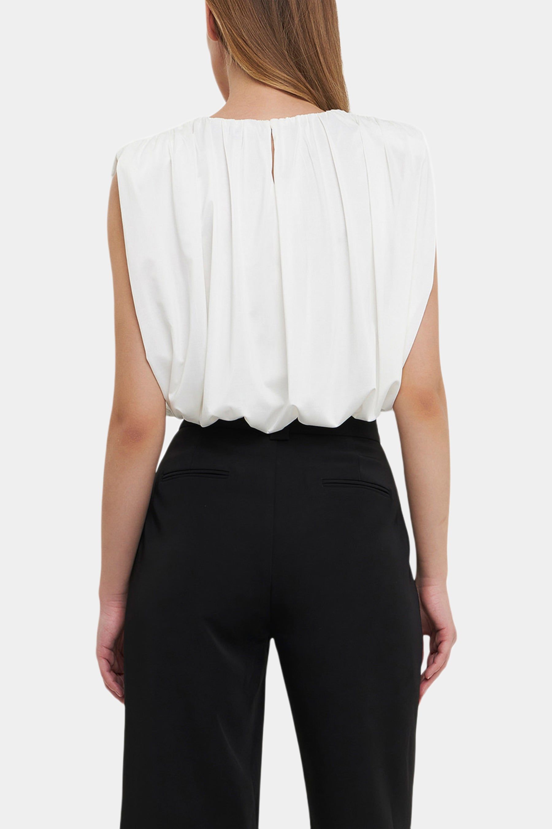 Shirred Shoulder Cropped Top sold by Lord & Taylor product image thumbnail 8