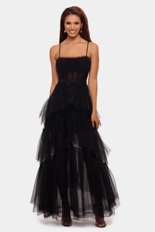 Long Mesh Corset Gown sold by Lord & Taylor