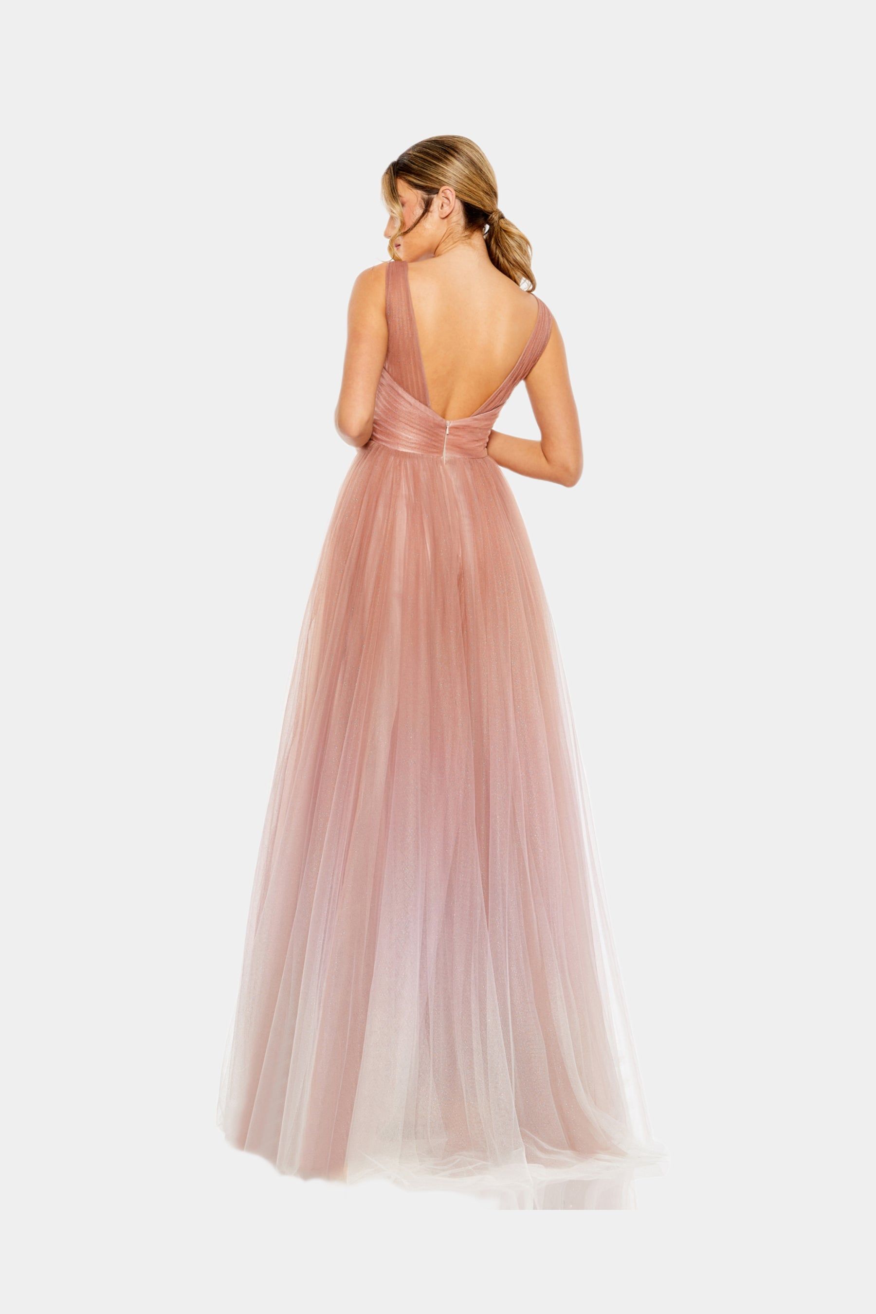 Glitter Ombre V-neck Sleeveless Gown sold by Lord & Taylor product image thumbnail 5