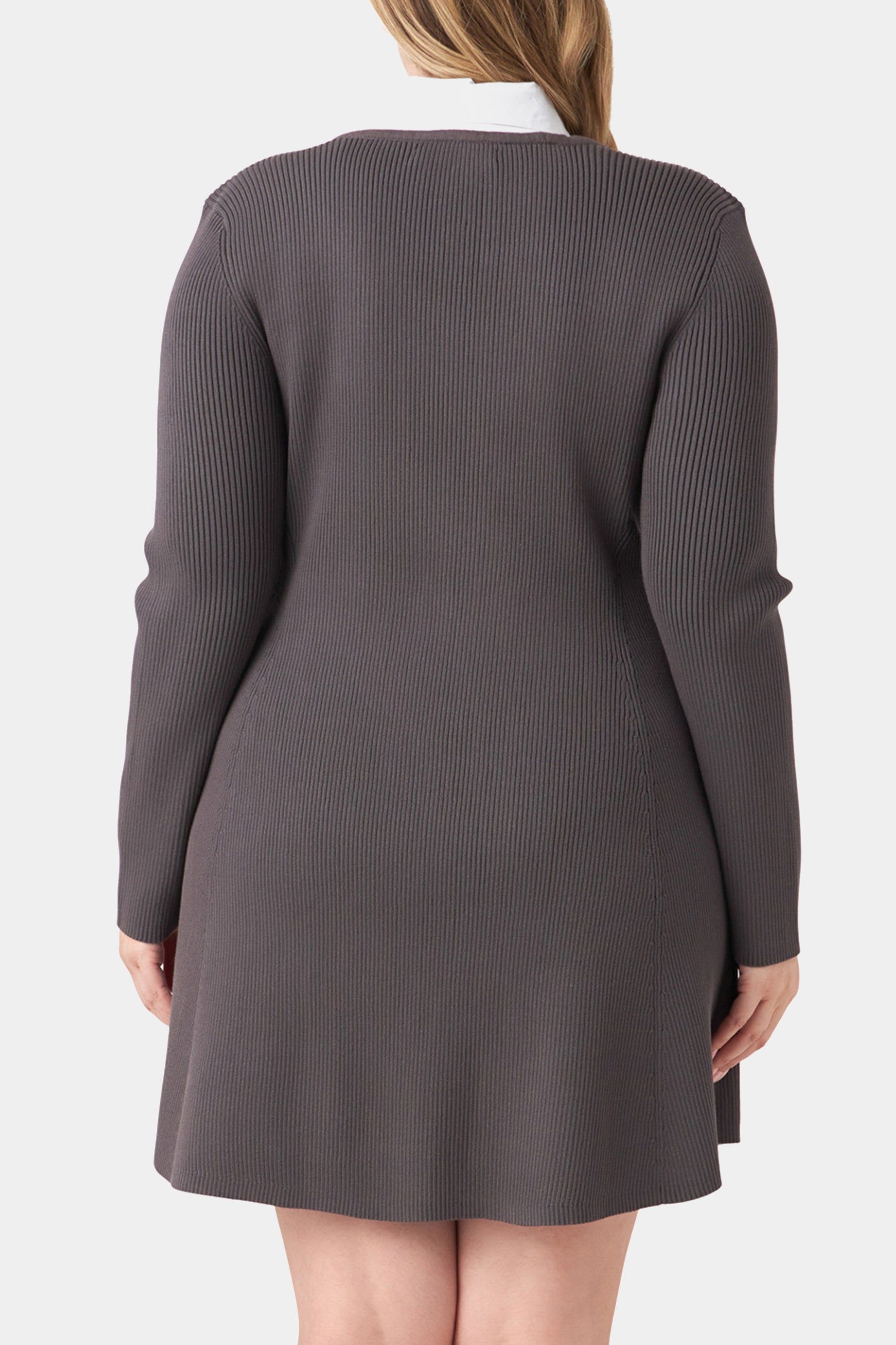 Mixed Media Fit & Flare Sweater Dress sold by Lord & Taylor product image thumbnail 3